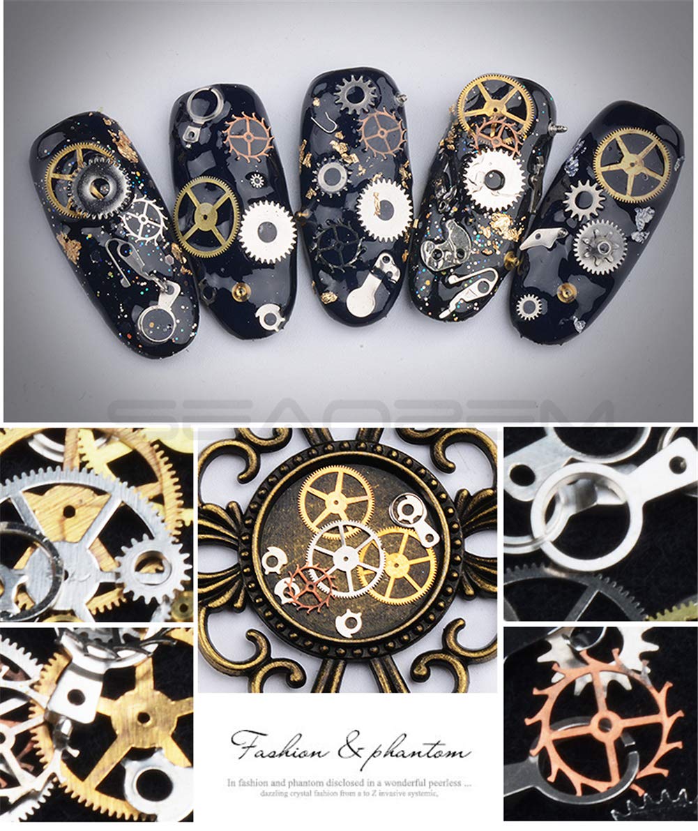 Steam punk Nail Art Decoration, 3D DIY Jewelry Metal Time Gear